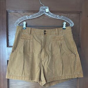 Universal Thread Mustard Yellow Shorts with Pleated Front